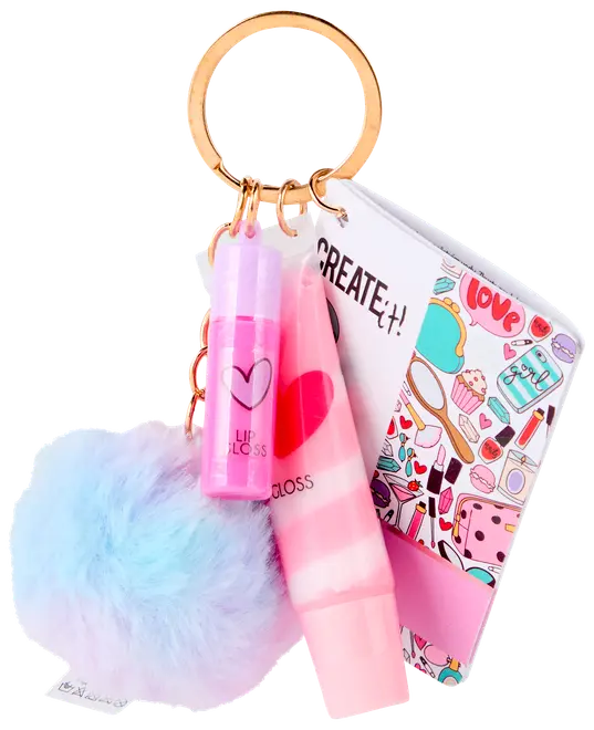 Create It! Nøglering med lipgloss og pompom