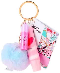 Create It! Nyckelring med läppglans och pompom