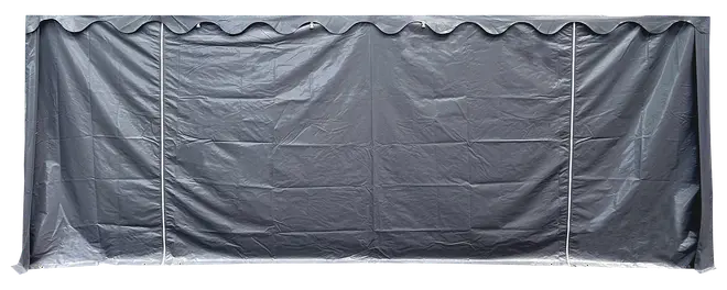 Endevæg med dør 5 meter - grå