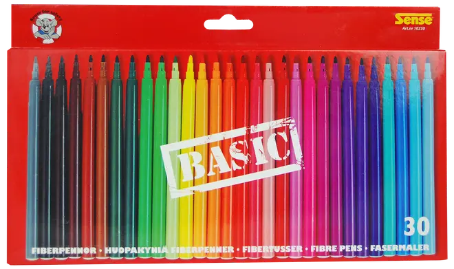 Sense fiberpennor Basic 30 st