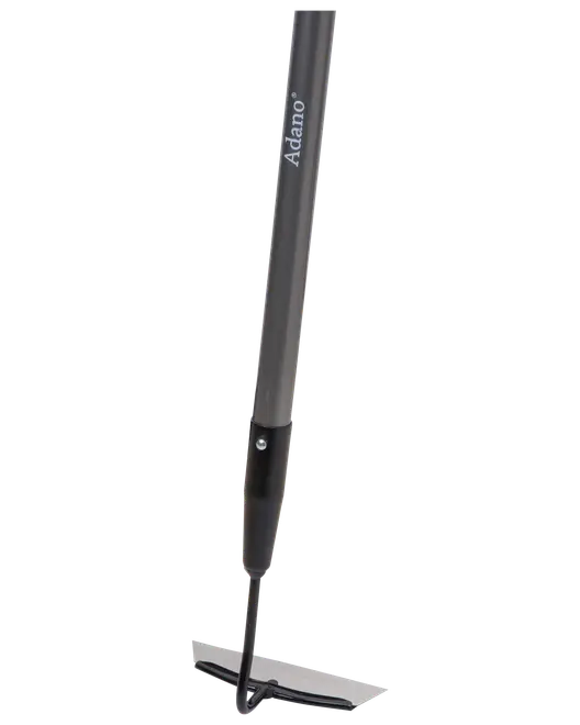 Svart Adano fönsterskrapa med långt handtag och gummiblad, perfekt för rengöring av fönster eller släta ytor. Lätt, ergonomisk och effektiv för vattenborttagning.