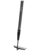 Svart Adano fönsterskrapa med långt handtag och gummiblad, perfekt för rengöring av fönster eller släta ytor. Lätt, ergonomisk och effektiv för vattenborttagning.