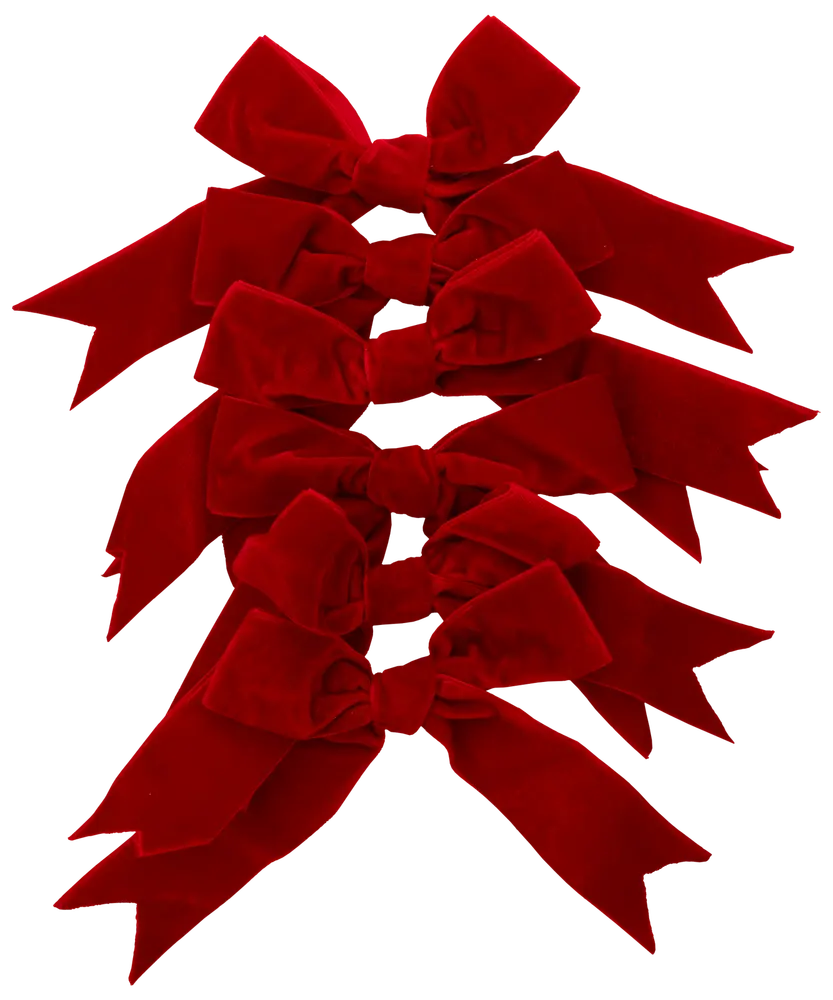 Rosett Velour Röd 6-pack