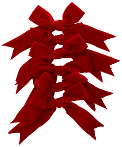 Rosett Velour Röd 6-pack