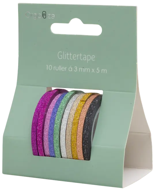 Glittertape 10-pak - Assorteret design