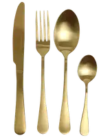 Bestickset 16 delar - matt guld