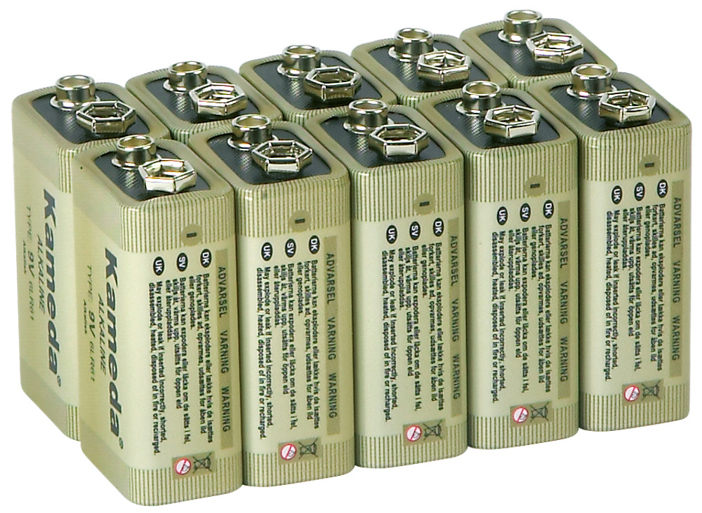 Kameda Alkaline batteri 9V 10-pack