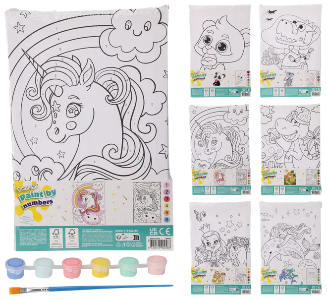 Paint by numbers canvas