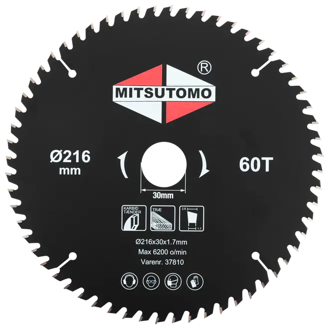 Mitsutomo Rundsavsklinge Ø216 x 30 mm 60T