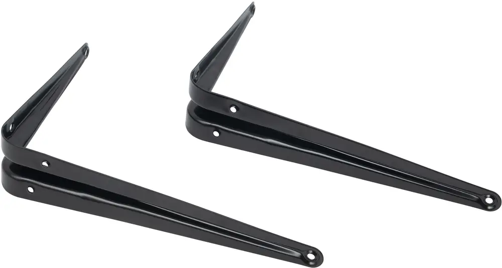 Hyllplanskonsol 150 x 200 mm 2-pack - Svart