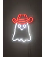 Neonskylt - Spöke med cowboyhatt