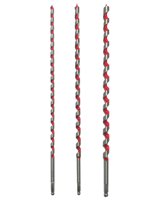 Lange spiral træbor 3 stk.