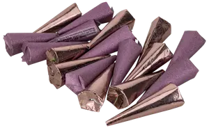 Trækpropper kegle 18 stk. metallisk