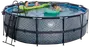 EXIT TOYS Pool Ø427x122cm med pumpe og skærm - Grå