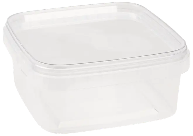 Platslåda med lock 1600 ml fyrkantig