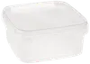 Plastbøtte med låg 1,6 l Firkantet