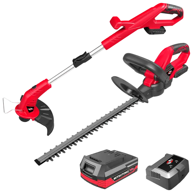 Mitsutomo Græstrimmer og hækkeklipper 18V inkl. batteri