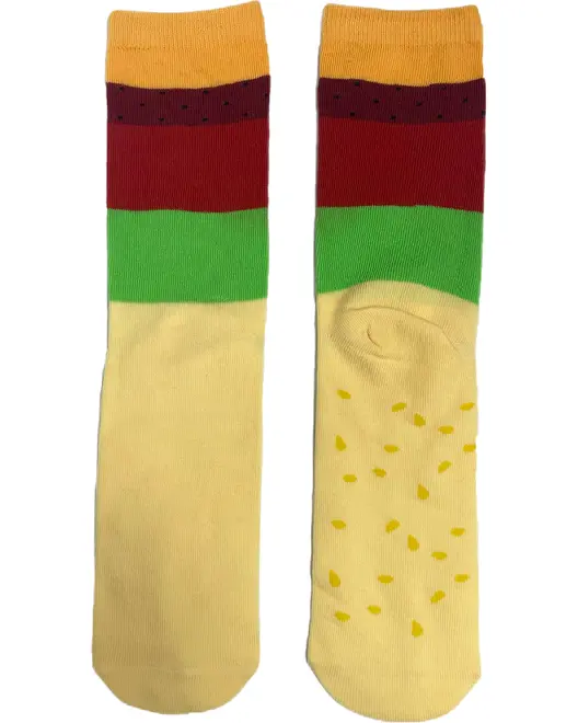 Strumpor med matmotiv, Burger