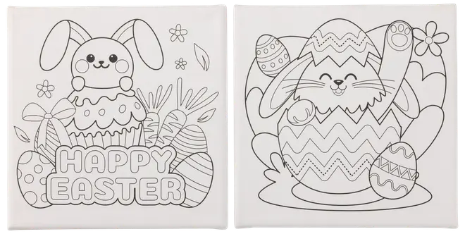 Canvas påsk 15 x 15 cm - 2 st