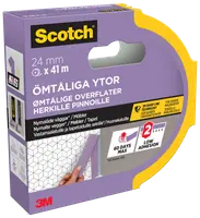 Scotch® Maskeringstejp för ömtåliga ytor 41 meter – 24 mm