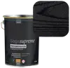 Saga Supreme heldækkende træbeskyttelse, oliebaseret, 5 liter sort spand. Vist farve er lys grå med mat finish, egnet til udendørs træværk.