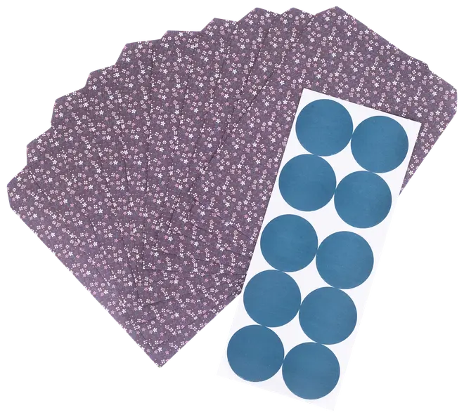 Slikpose med ark og labels - 10 stk.