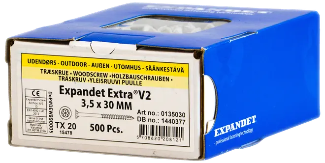 EXPANDET Spånskrue 3.5 x 30 mm TX20 500 stk.