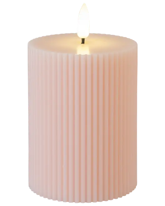 Led-Ljus Räfflade Rosa 3-Pack