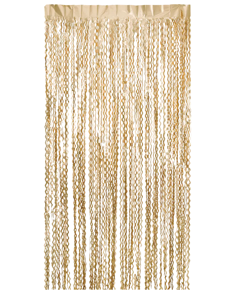 Glitterdraperi med vågor - guld