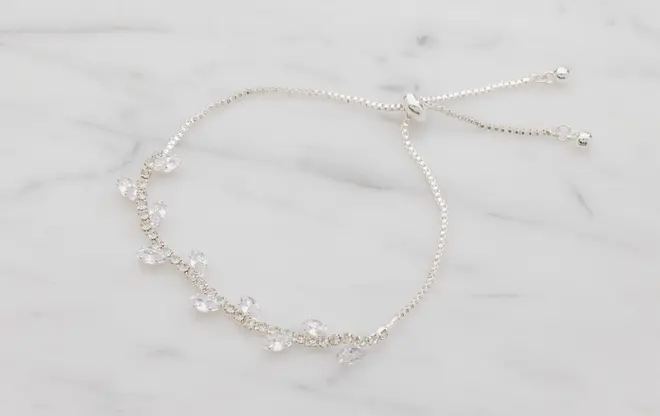 Armbånd med sten - sølv