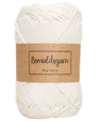 Bomullsgarn 50 g vit