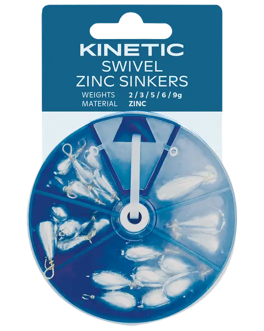 Kinetic Swivel zinc sinkers sortiment