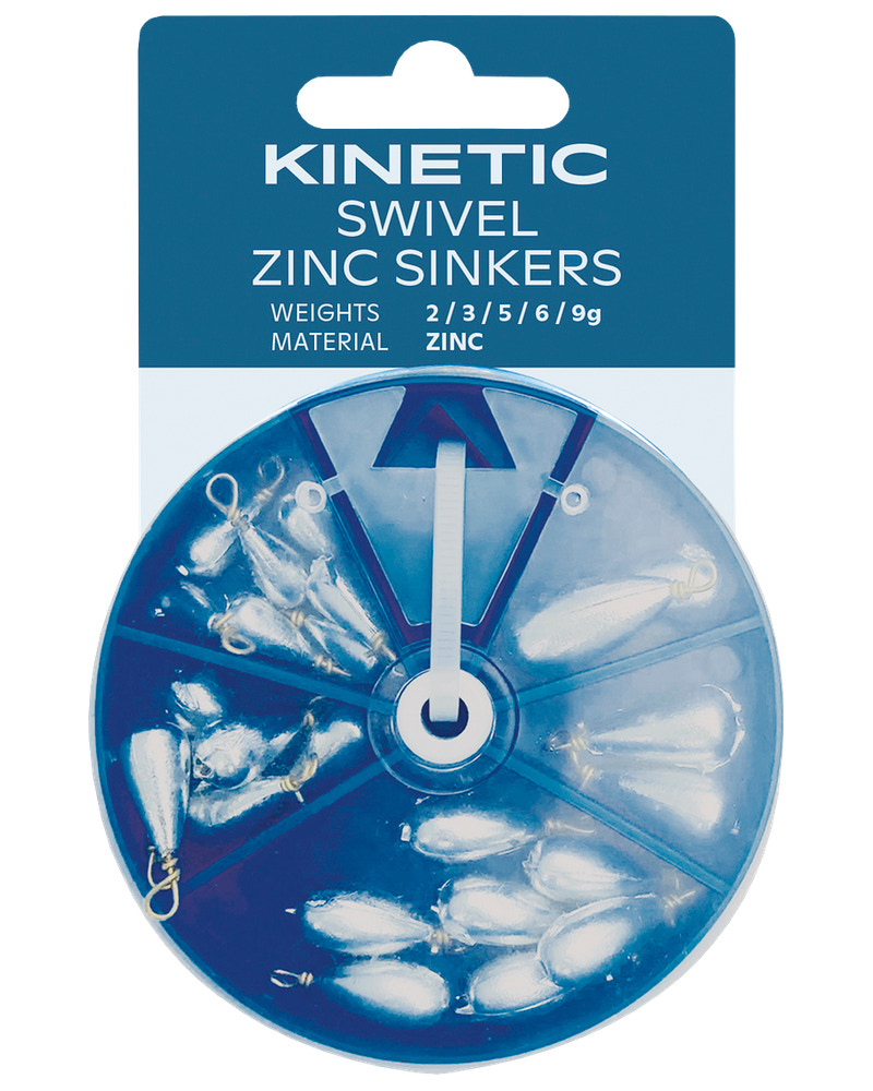 Kinetic Swivel zinc sinkers sortiment