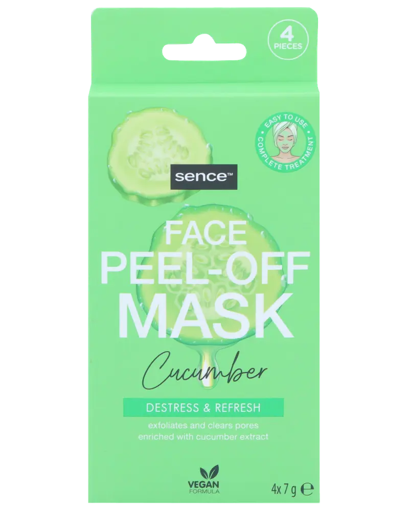 Ansiktsmask peel-off gurka extrakt 4-pack