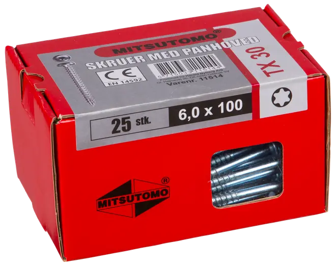 Träskruv kullrig 6,0x100 mm