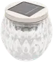 Solcellelampe glas H. 10 cm - assorteret