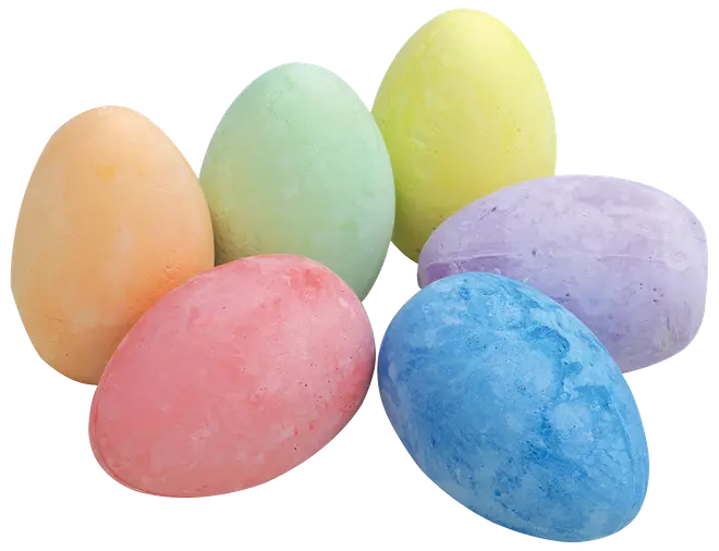 Vägkritor äggformade 6-pack