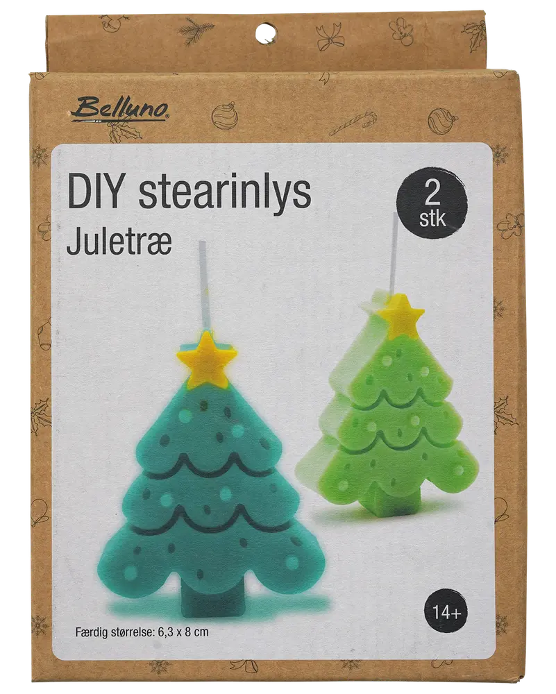 DIY Stearinjus Julgran med stjärna