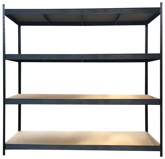 Stålreol med 4 hylder 200 x 220 x 70 cm