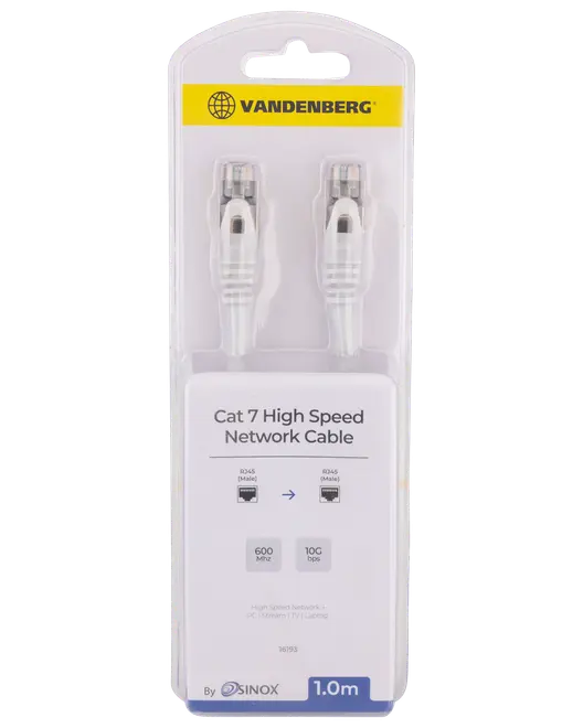 VANDENBERG Netværkskabel Cat7 1 meter - hvid