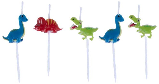 Kagelys 5 stk - Dinosaur