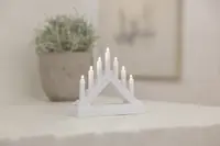 7-armad ljusstake vit led mini