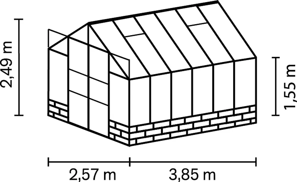 Växthus Cassandra 9900 svart