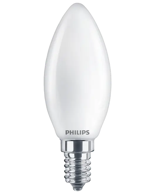 PHILIPS LED kronlampa 2,2W E14 B35 2-pack
