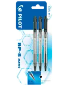 Pilot BP-S Matic Kuglepen 3-pak - sort