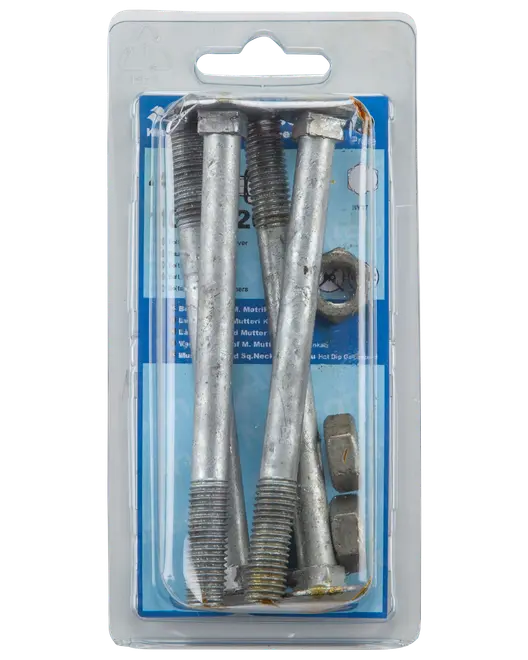 Vagnsbult med mutter M10x120