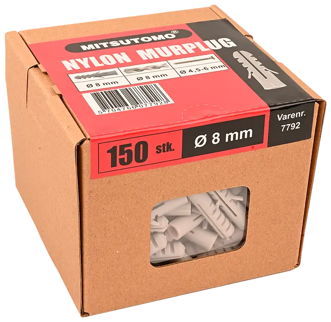 Nylonplugg 8 mm 150 st