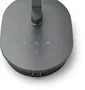 Moderne sort skrivebordslampefod med touch-knapper til lysstyrke, tænd/sluk og lysindstillinger. Har USB-opladningsport foran. Elegant, minimalistisk design fra Philips.