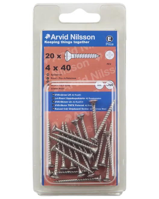 VVS skruv TKFX 4x40 20 st