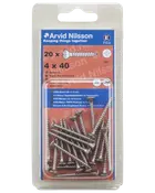 Arvid Nilsson VVS-skrue A2 4 x 40 mm 20-pak
